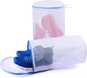 "2 Pack Shoe Wash Bags Honeycomb Mesh Laundry Zipper Bag for Delicates" - Picture 1 of 4