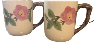 2 Franciscan Desert Rose Mugs 4 1/4 in - Picture 1 of 11