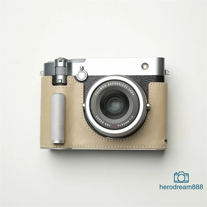 Retro Half Case For Fujifilm GFX100RF Leather Metal Insert Camera Cover MrStone  - Image 1 of 4