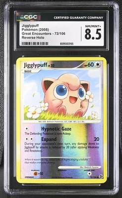 CGC 8.5 Jigglypuff 72/106 Reverse Holo Great Encounters Pokémon Card - Image 1 of 2