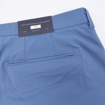Holderness & Bourne 高尔夫性能量身定制短裤男式蓝色 42 码全新 — 第 1/4 张图片
