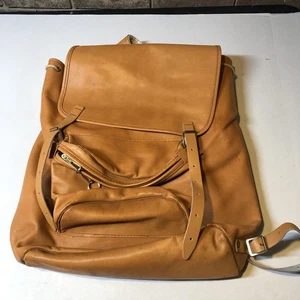 Mochila de cuero marrón vintage BECKMANN NORWAY mochila marco paquete de día SKL - Imagen 1 de 16