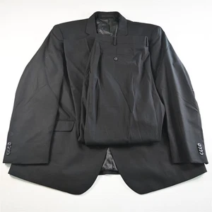 Kenneth Cole 50R 42x30 Black Mens Jacket Pants Suit - Picture 1 of 12