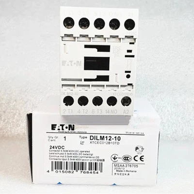 one NEW EATON MOELLER DILM12-10 24VDC DC Contactor Quality assurance - Image 1 of 4
