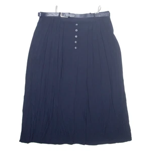 CANDA Belted Womens A-Line Skirt Blue Long Viscose L - Picture 1 of 6