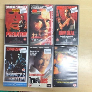 6 x Arnold Schwarzenegger VHS Bundle - Predator, Terminator, Running Man etc - Picture 1 of 9