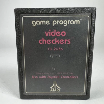 Vintage Atari 2600 Video Checkers Game Program Cartridge CX-2636 Classic 80s - Image 1 of 4