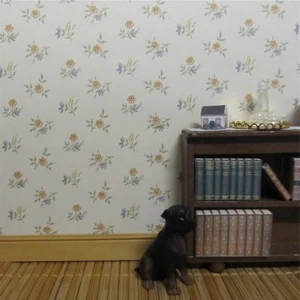 Dolls house wallpaper TWO 20"x12" sheets DAISY MAY [125]