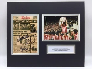 RARA esposizione fotografica firmata Jim Montgomery Bobby Kerr Sunderland 1973 + certificato di autenticità + PROOF - Foto 1 di 5