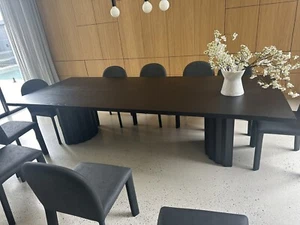 Mark Tuckey 10-12 seater hardwood Table And Coco Republic Chairs - Picture 1 of 5