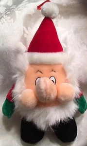 10 Zoll Vintage Weihnachten Weihnachtsmann Plüsch Stofftier Puppe Aufhänger Stofftier - Bild 1 von 2