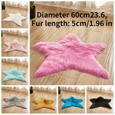 Five Pointed Star Area Rug Carpet Mat Pad Fluffy Cushion Floor Home Decor - Image 1 of 4