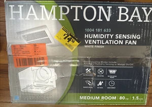 Hampton Bay BPT13-14HD 80 CFM Ceiling Mount Humidity Sensing Bath Fan - Picture 1 of 6