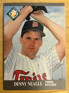 1991 Fleer Ultra Denny Neagle Rookie Prospects Card #383 Twins Pitcher VGEX