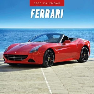 Red Robin 2025 Ferrari Monthly Wall Calendar | 12" x 24" Open | Premium... - Picture 1 of 6