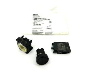 Nuevo pulsador Siemens 3SU1100-0AB10-1FA0, 22 mm, negro - Imagen 1 de 6
