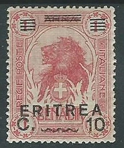 1922 ERITREA LEONE SOPRASTAMPATO 10 CENT SU 1 A MH * - P6 - Picture 1 of 1