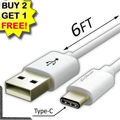 6FT Fast Quick (type USB-C to USB-A) Sync Cable Cord Charge Charger Charging - Image 1 of 4