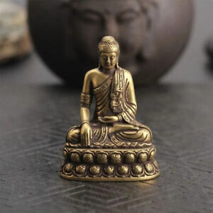 Shakyamuni Buddha Statue Messing Tischdekor Meditation Figur Antique Home Office