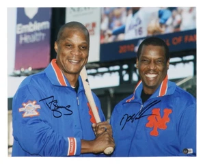 DWIGHT GOODEN & DARRYL STRAWBERRY Signed N.Y. Mets 16x20 Photo (Beckett) - Picture 1 of 4