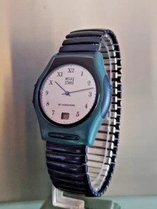 ca. 37mm Junghans MEGA STAR Herren Funkarmbanduhr analog/digital an Lederband - Bild 1 von 10