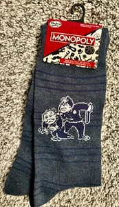 Monopoly Go To Jail Uncle Pennybags Policeman Men’s Socks - Picture 1 of 2