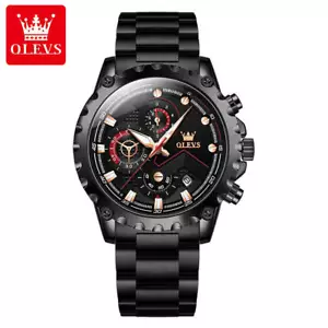 Original OLEVS Marke Luxus Herrenuhr Mode Stahl Kalender - Bild 1 von 12
