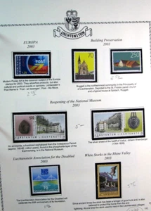 Liechtenstein Stamp Scott# 1250,1251-1252,1265,1266-68 Mint in Mount 2003 L644 - Picture 1 of 1