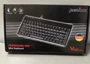 Perixx Periboard-409H Compact Wired USB Mini Keyboard, Black, New - Picture 1 of 2