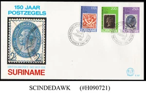SURINAME - 1990 150° ANNO. DI FRANCOBOLLI MONDO LONDRA 3V FDC - Foto 1 di 1