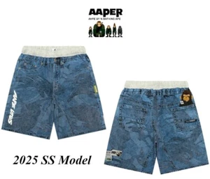 Aape By A Bathing Ape Men's Sweat Shorts 2025 SS AAPER Motif AAPSPMC606XXO Japan - Picture 1 of 7