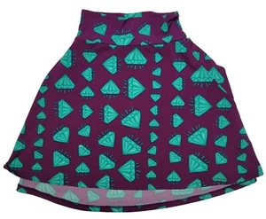 LulaRoe Girls Skirt Size 4 Diamonds Pattern Purple  - Picture 1 of 5