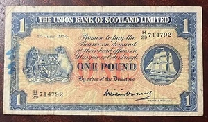 Scotland Ref U053 : 1 Pound Banknote - Picture 1 of 2