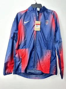 Nike Jacket PSG Long Sleeve Hood Paris Zip Pocket DV4717-410 Men’s Size large - Picture 1 of 4