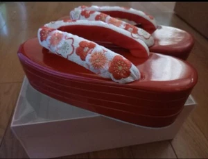 Kimono Japonés Zori.Pokkuri Kopori.GETA.para Oiran Maiko GEISHA FURISDE.24cm - Imagen 1 de 3