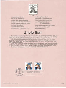 Scott #3353...Uncle Sam...22 Cent ...First Day of Issue (1999) - Picture 1 of 1