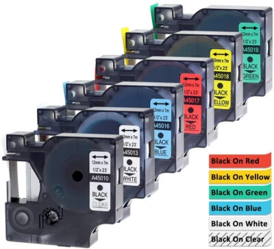 PHOMEMO Kompatibel Dymo D1 Schriftband 6mm 9mm 12mm 19mm 40913 45013 LabelManager 160