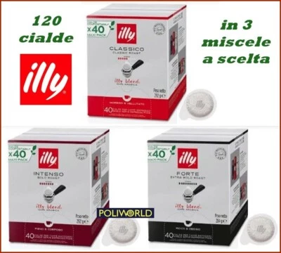 120 cialde ESE caffè ILLY in 3 miscele a scelta CLASSICO INTENSO FORTE no 100