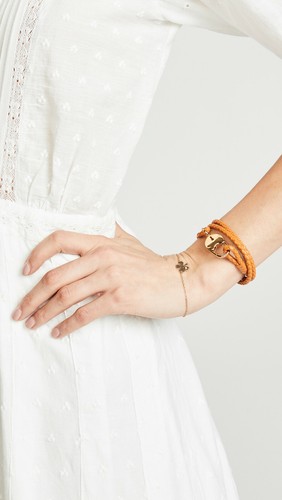 Tory Burch Bracciale Intrecciato Serratura Tripla Involucro $98 #248