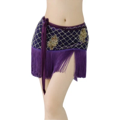 Sexy Falda de Danza del Vientre Borla Falda Fiesta Lentejuelas Cadera Bufanda Envoltura Festival Disfraz Foto 1 de 4