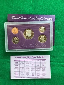 1990 US Mint Proof Set w/COA and OGP - Picture 1 of 3