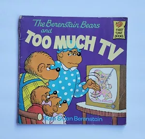 THE BERENSTAIN BEARS AND TOO MUCH TV VINTAGE 1984 BOOK BY JAN & STAN BERENSTAIN  - Picture 1 of 12