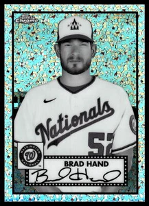 2021 Topps Chrome Platinum Anniversary Brad Hand Black & White #348 - Picture 1 of 2
