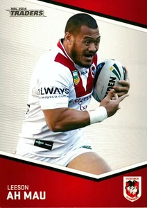 2014 ST GEORGE ILLAWARRA DRAGONS NRL Card LEESON AH MAU Traders - Picture 1 of 2