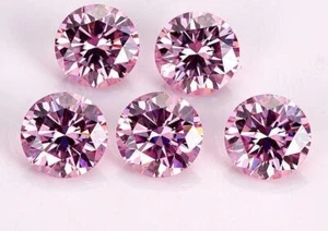 Loose CVD Lab-Grown Diamond 4.00 mm Fancy Pink Round VVS Certified Diamond - Picture 1 of 4