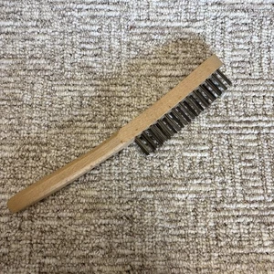 Edelstahl Drahtbürste  Stahlbürste Rostfrei Holz Handbürste 3 Reihig 28mm Breit - Bild 1 von 3