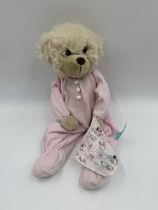 Happiness Express Club Little Snoozems Bär Plüsch rosa Waffel Strick Stofftier 17 Zoll - Bild 1 von 9