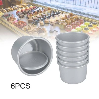 Mini Kuchenform mit abnehmbarem Boden 2" Pudding Aluminiumlegierung Backformen - Bild 1 von 4