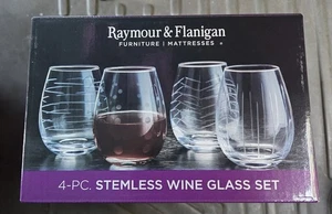 Raymour and Flanigan 4-PC. Stemless Wine Glass Set - Picture 1 of 2