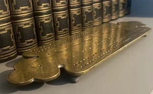 Antique Early 19thC Brass Cribbage Board Card Games Parlour Game - Picture 1 of 6